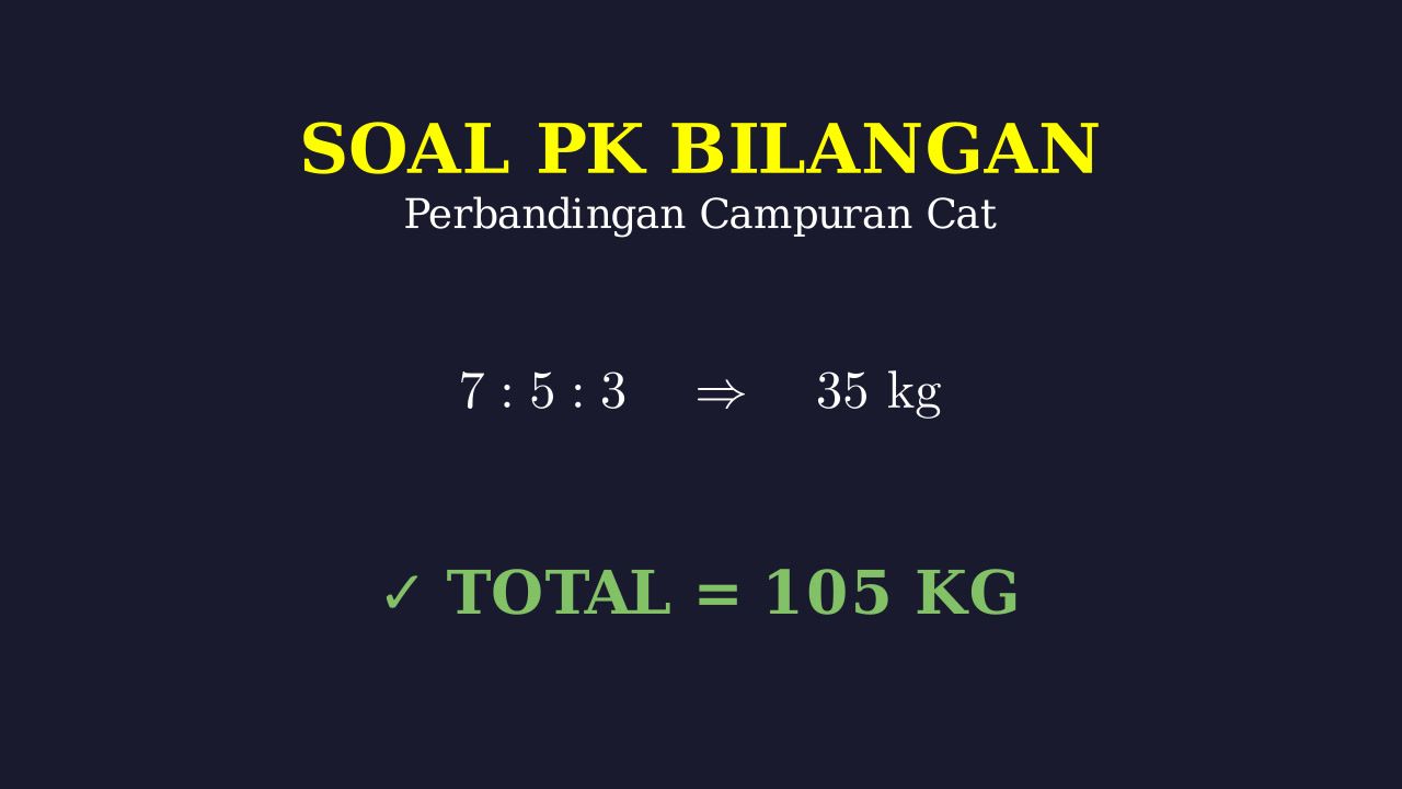 Menghitung Total Berat Campuran Cat
