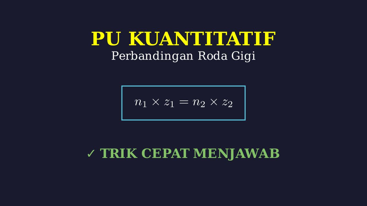 Menghitung Putaran Roda Gigi