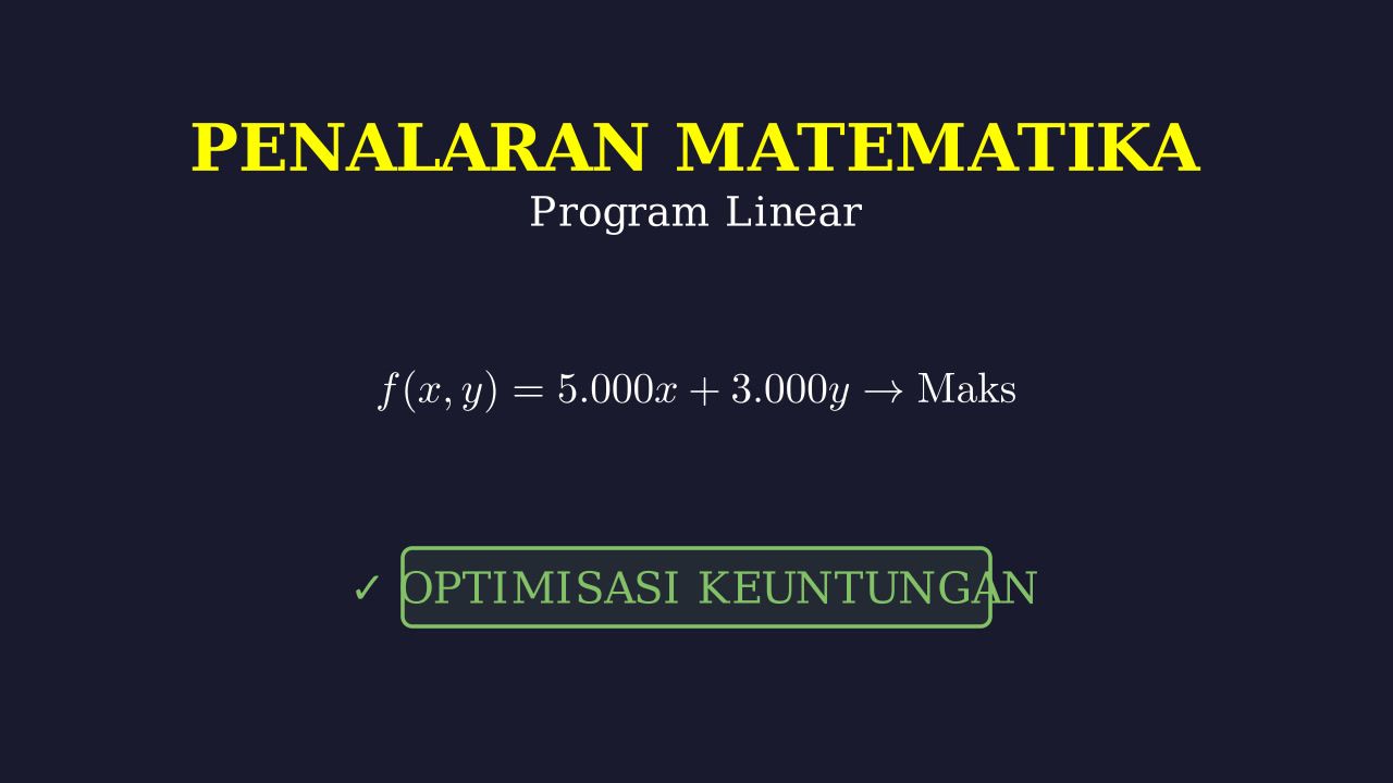 Program Linear: Optimasi Keuntungan