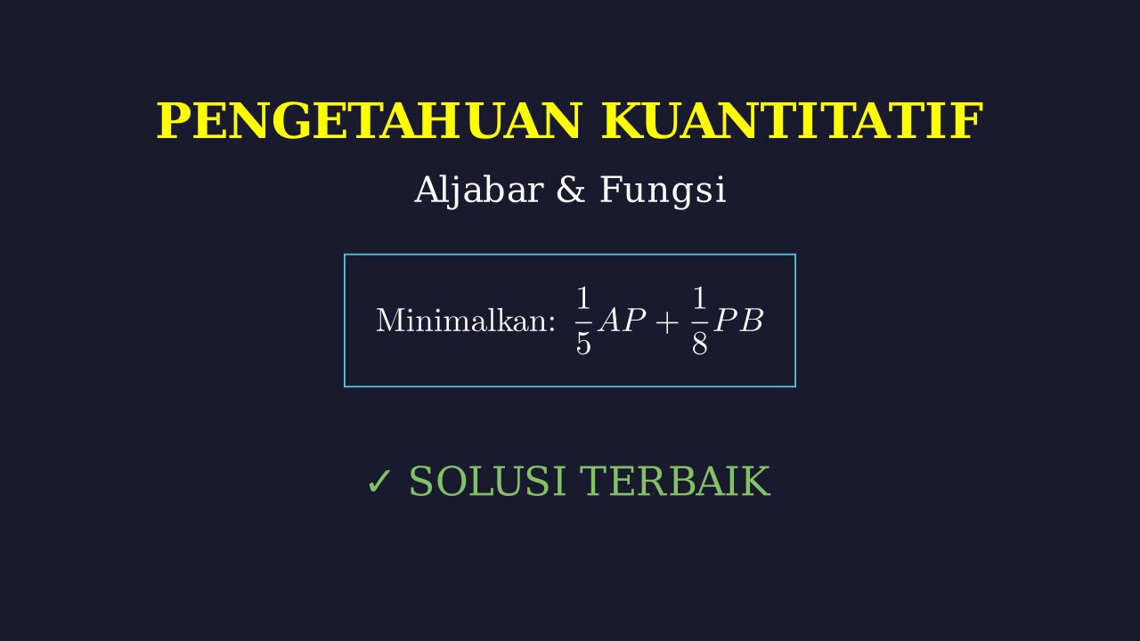 Menentukan Letak Titik P pada Ruas Garis
