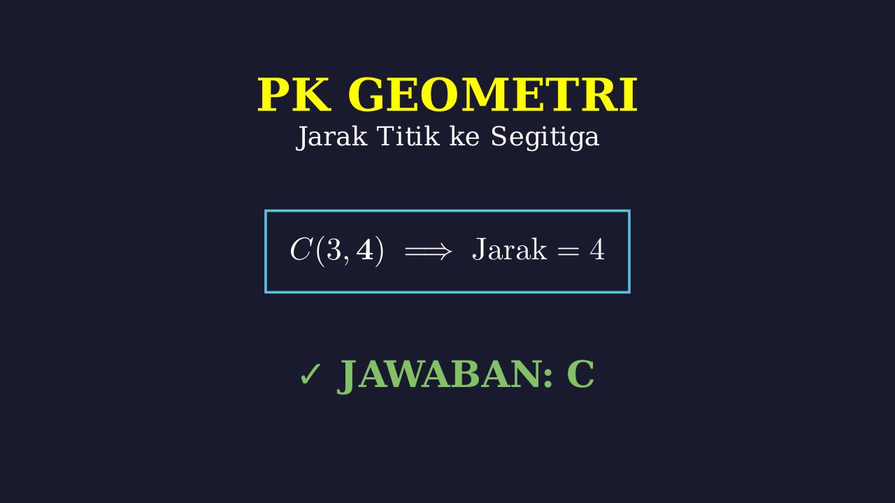 Jarak Titik ke Sisi Segitiga