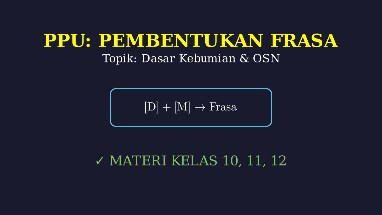 Materi Kebumian: Dasar Hingga OSN