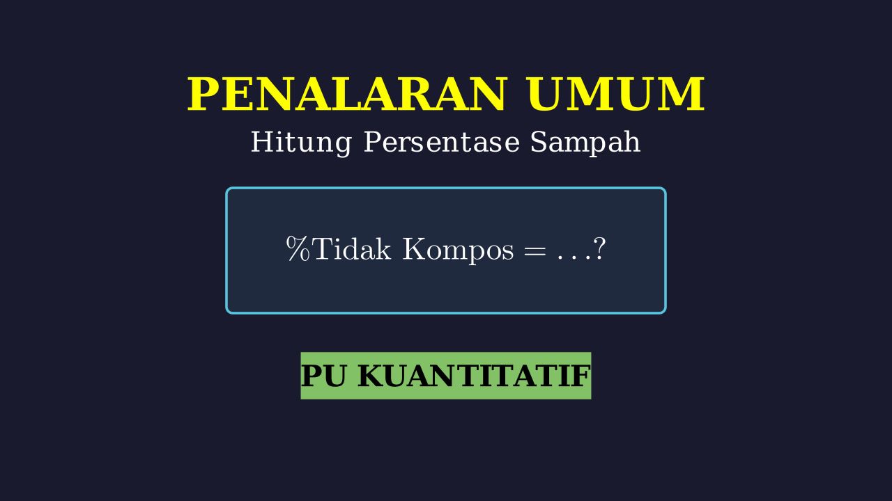 Menghitung Persentase Sampah Organik