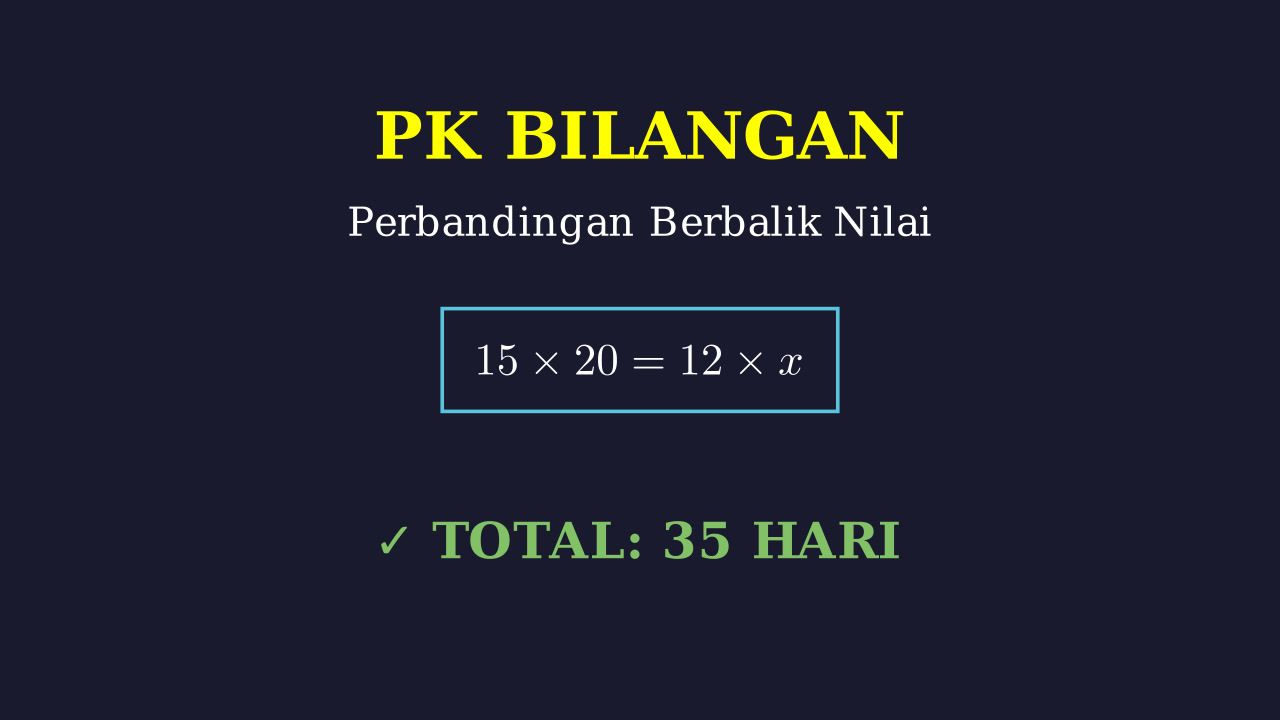 Perbandingan Berbalik Nilai: Kasus Pekerja Berhenti