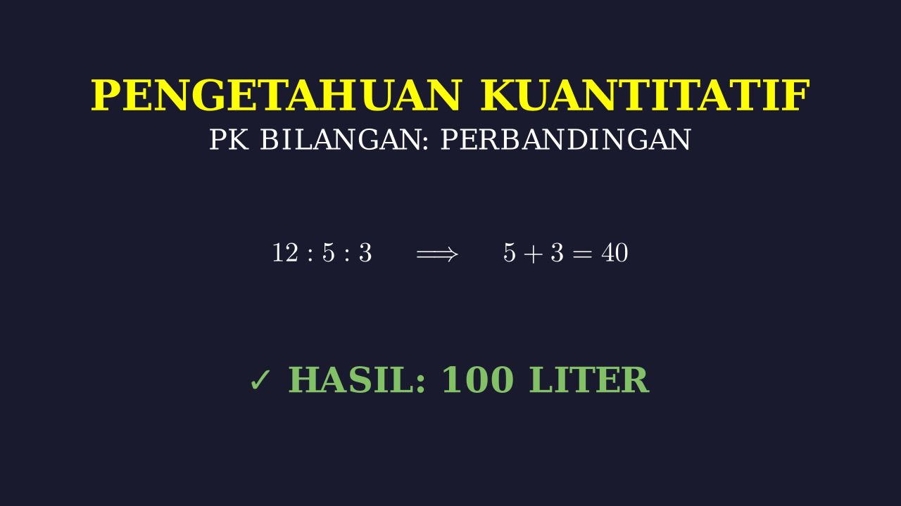 Menghitung Total Volume: Soal Perbandingan