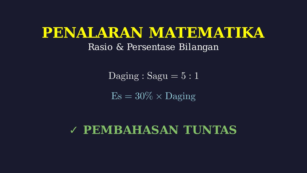 Perbandingan dan Persentase Bahan Bakso