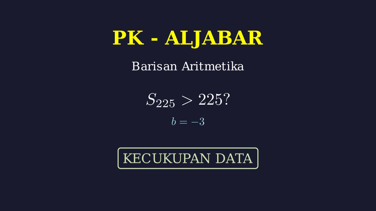 Kecukupan Data: Barisan Aritmetika