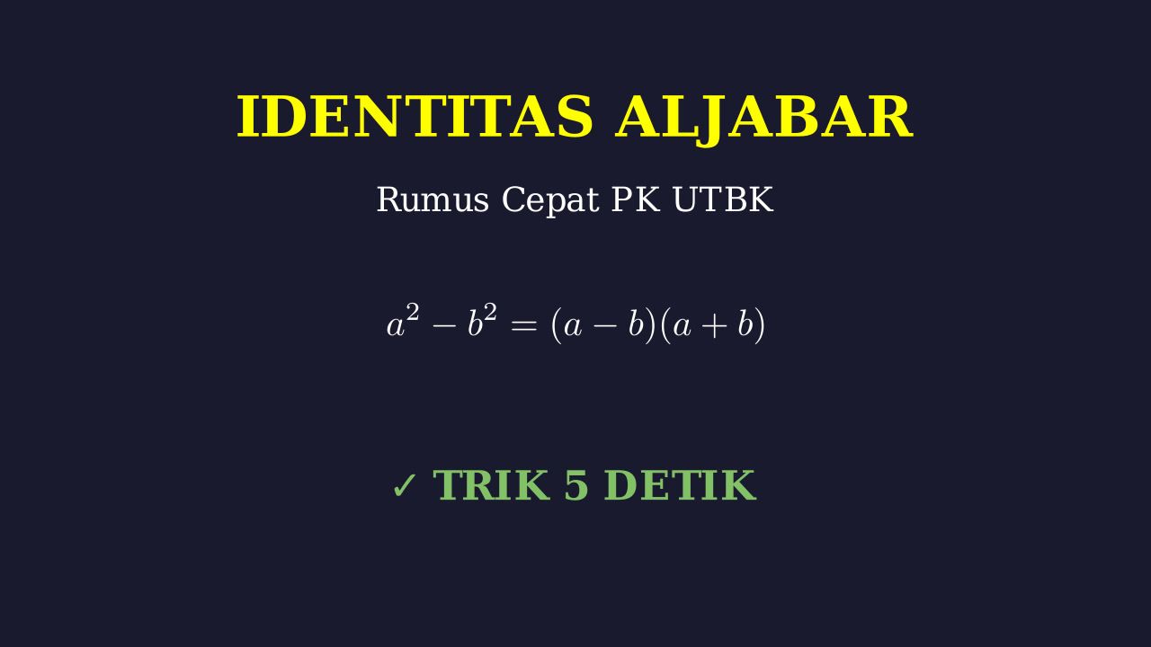 Rumus Cepat Identitas Aljabar