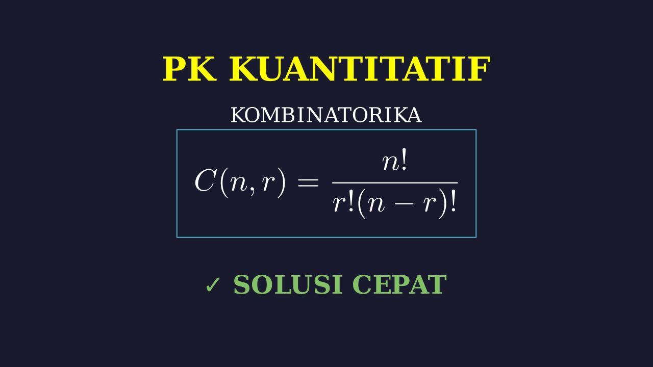 Kombinatorika: Teknik Memilih Objek