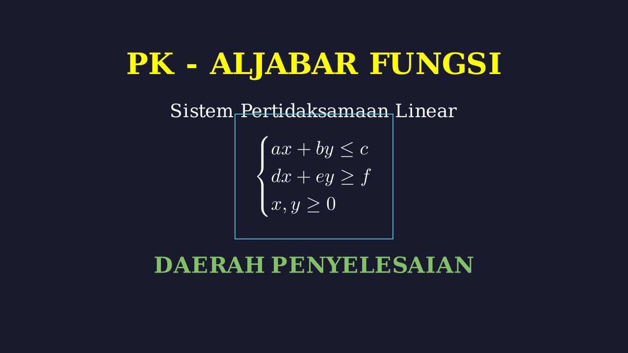 Menentukan Daerah Solusi SPtLDV