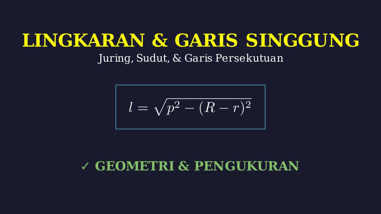 Lingkaran: Unsur, Sudut, dan Garis Persekutuan
