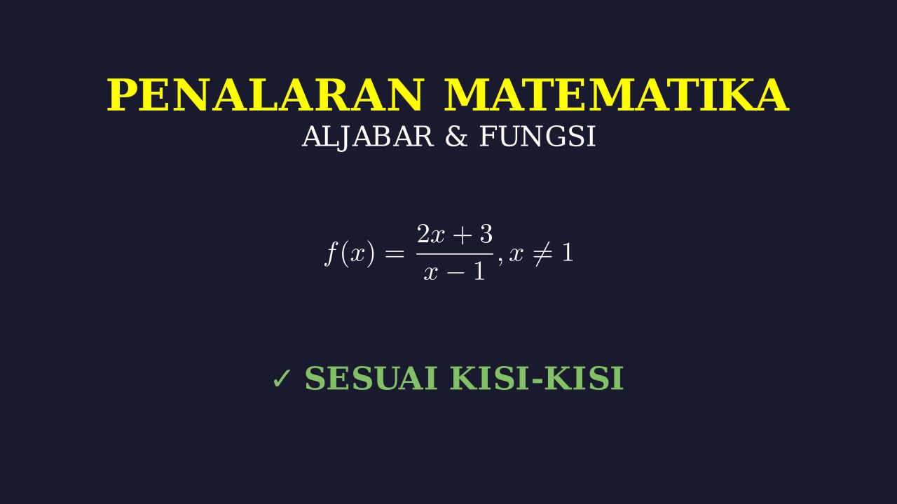Bedah Kisi-kisi Soal Ujian M