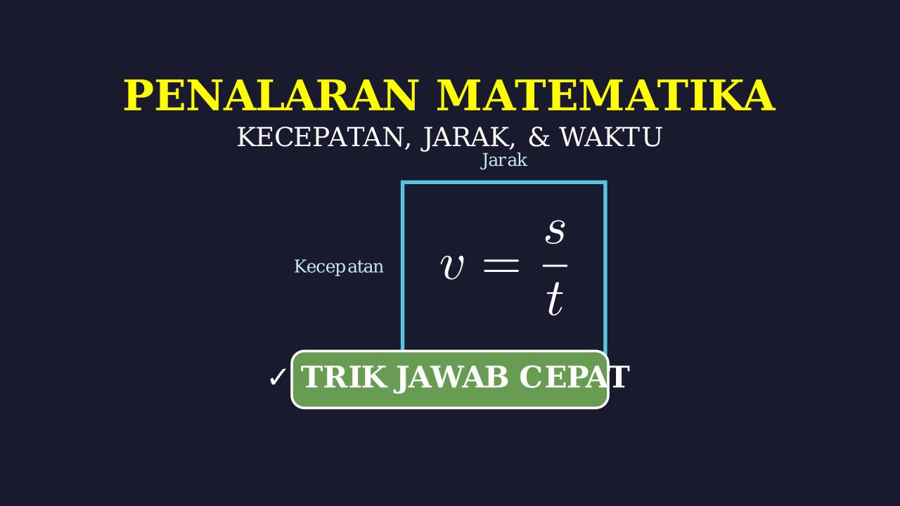 Penalaran Kuantitatif: Kecepatan, Jarak, & Waktu