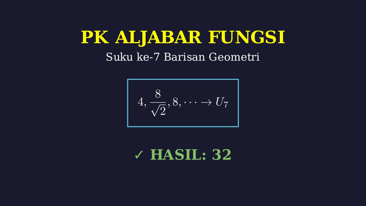 Menentukan Suku Ke-7 Barisan Geometri