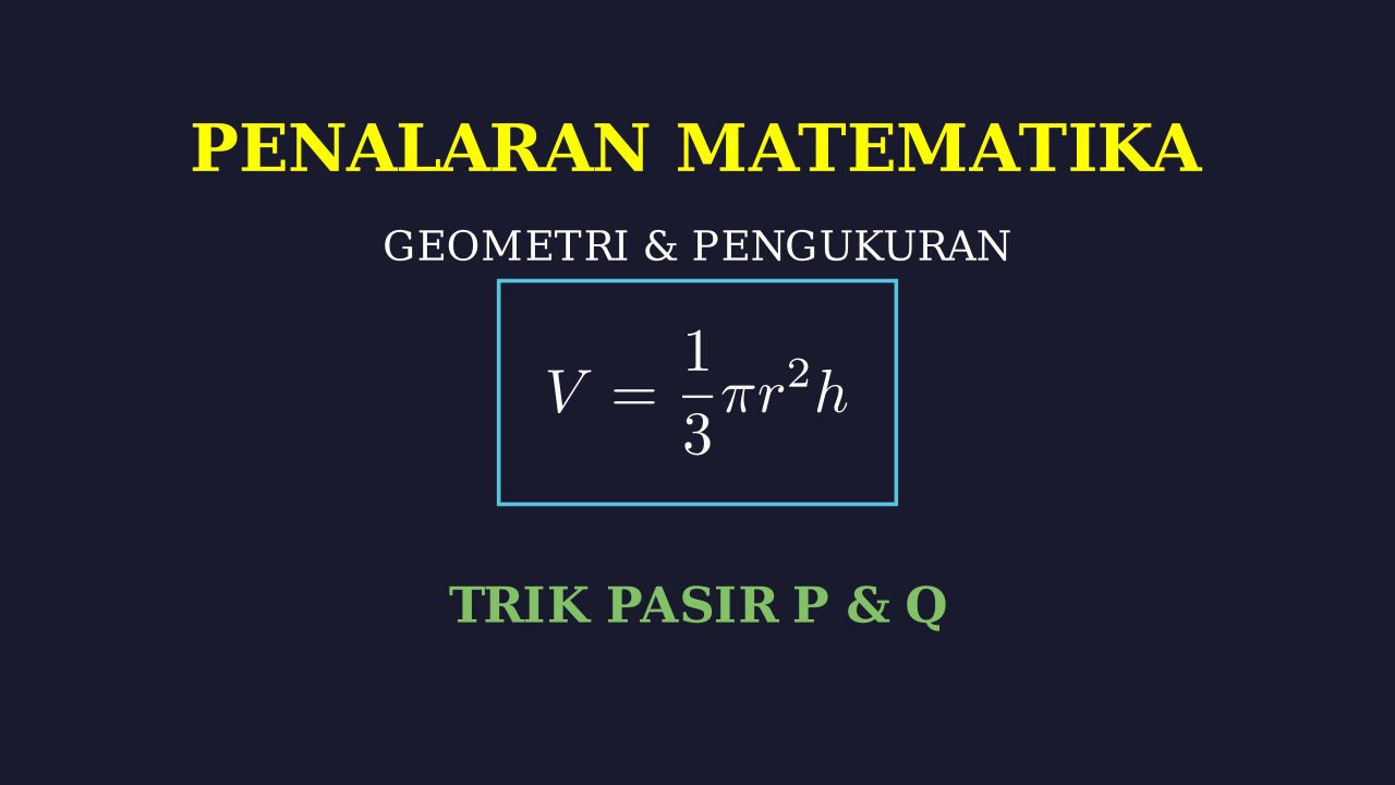 Volume Kerucut Pasir