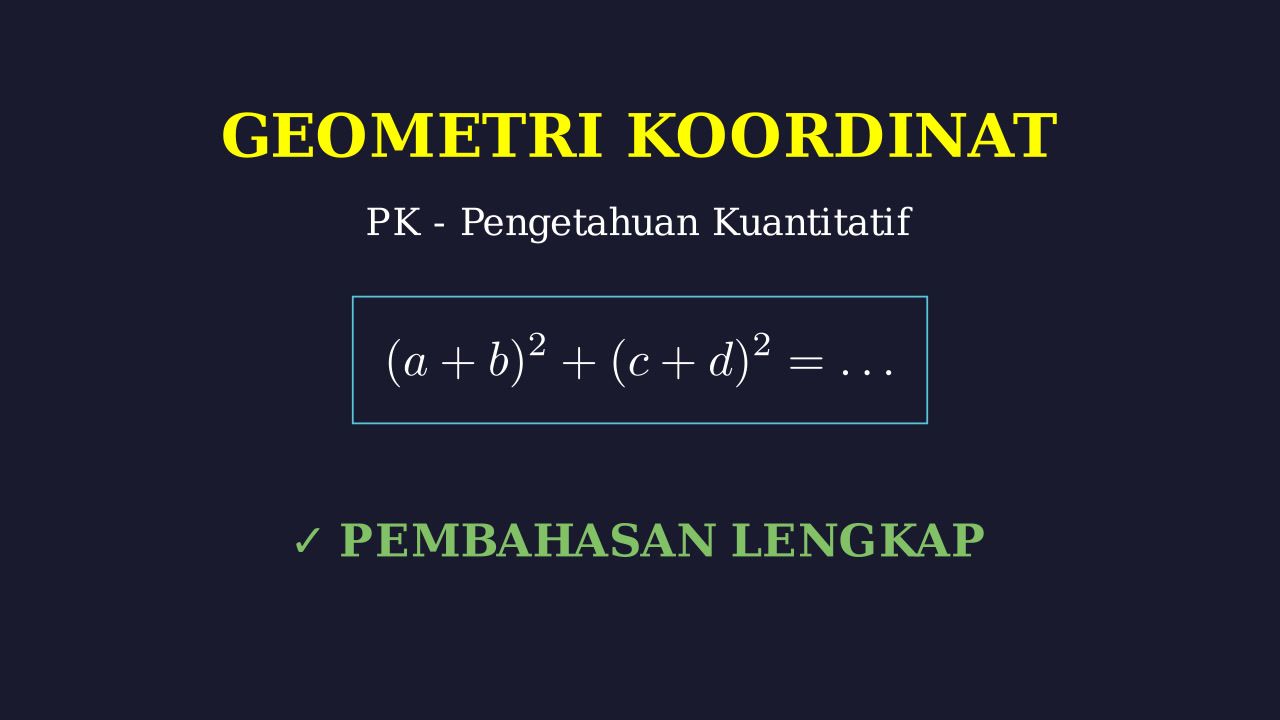 Soal Geometri: Nilai Koordinat P dan Q