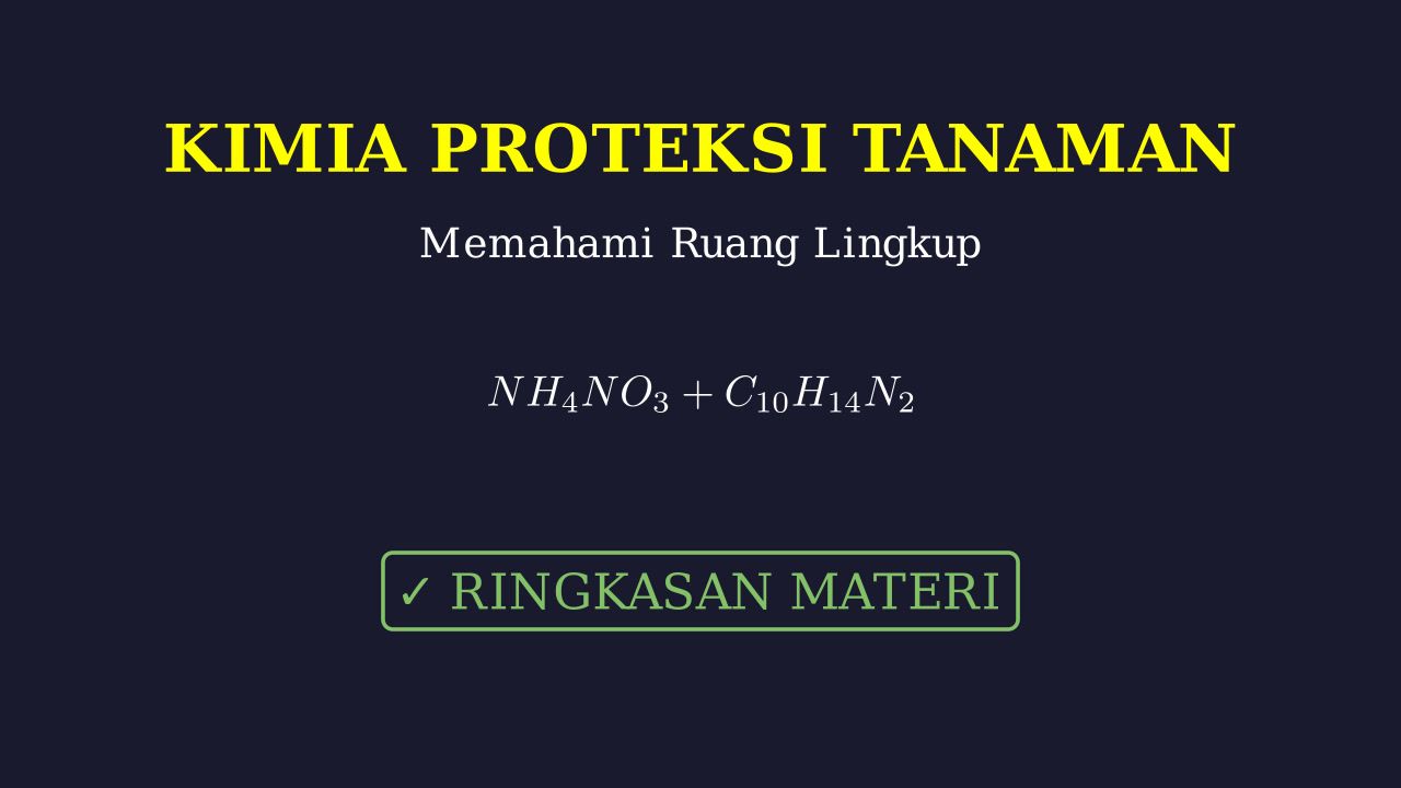 Kimia Jurusan Proteksi Tanaman
