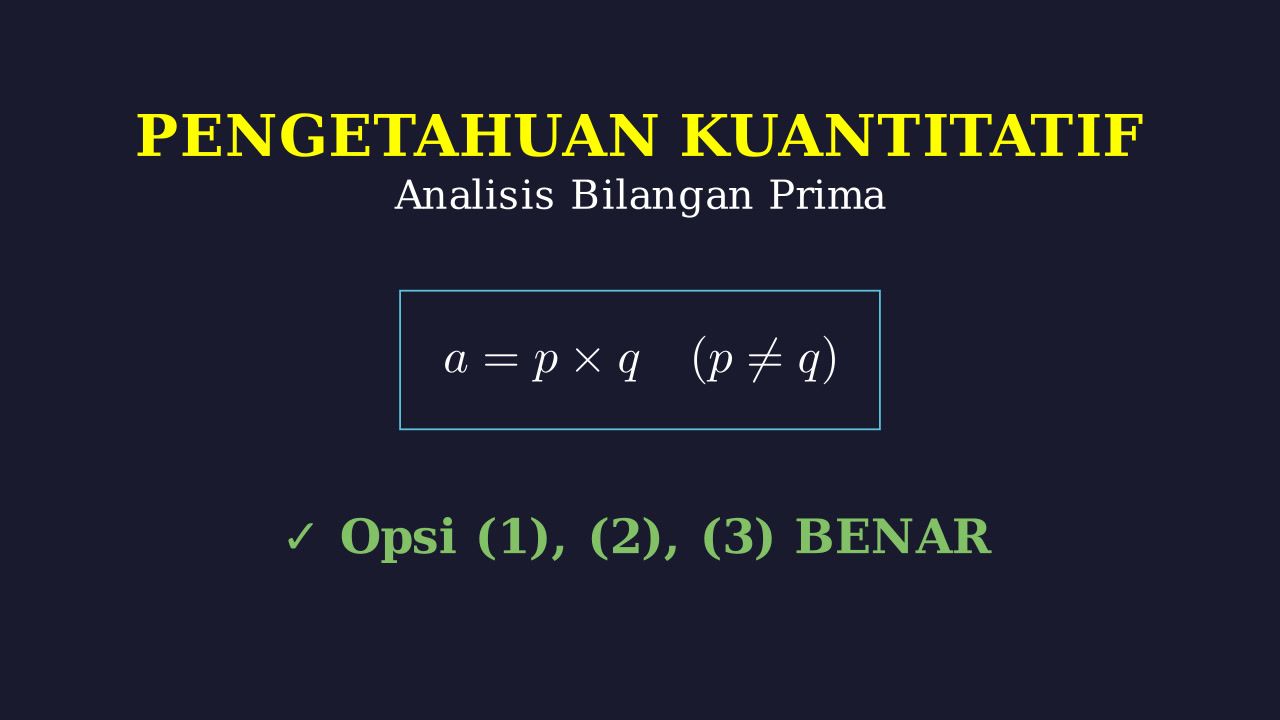 Logika Bilangan: Hasil Kali Dua Prima