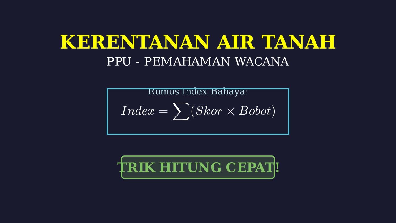 Menghitung Kerentanan Air Tanah