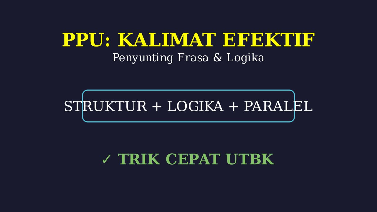Menyunting Kalimat: Frasa dan Logika