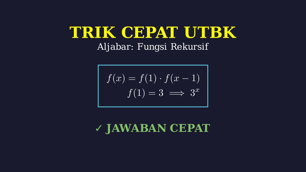 Trik Cepat UTBK: Fungsi Rekursif
