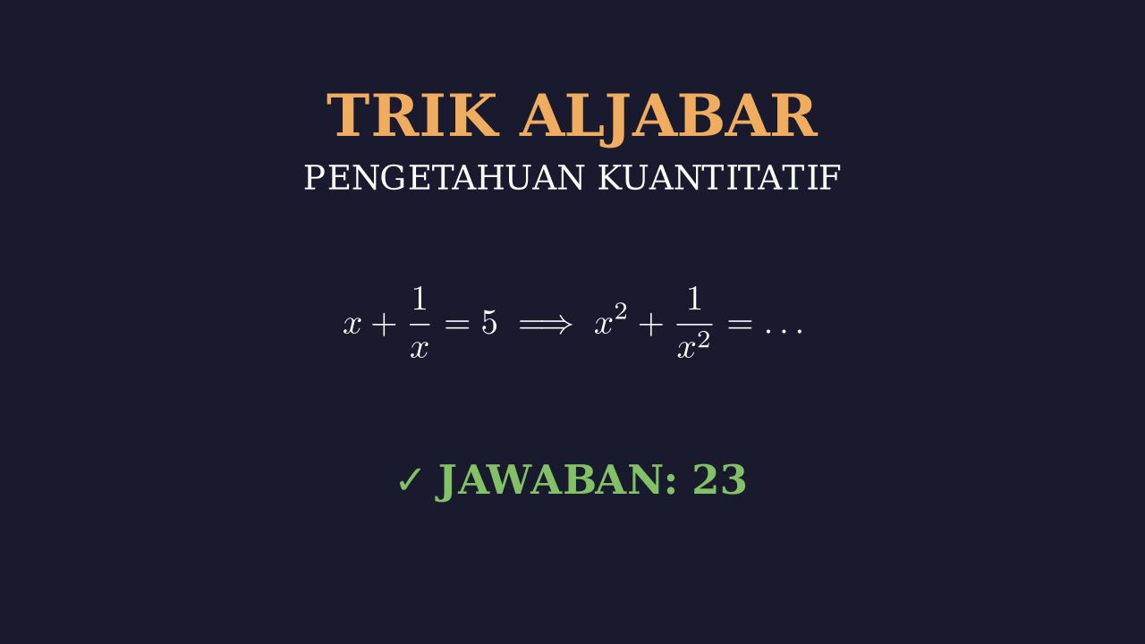 Trik Cepat Aljabar