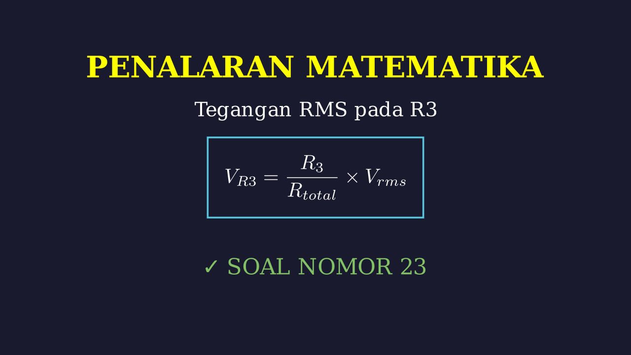 Menghitung Tegangan RMS pada R3