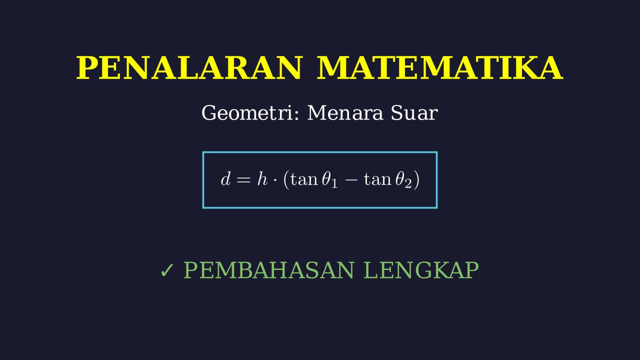 Trigonometri: Menara Suar dan Kapal