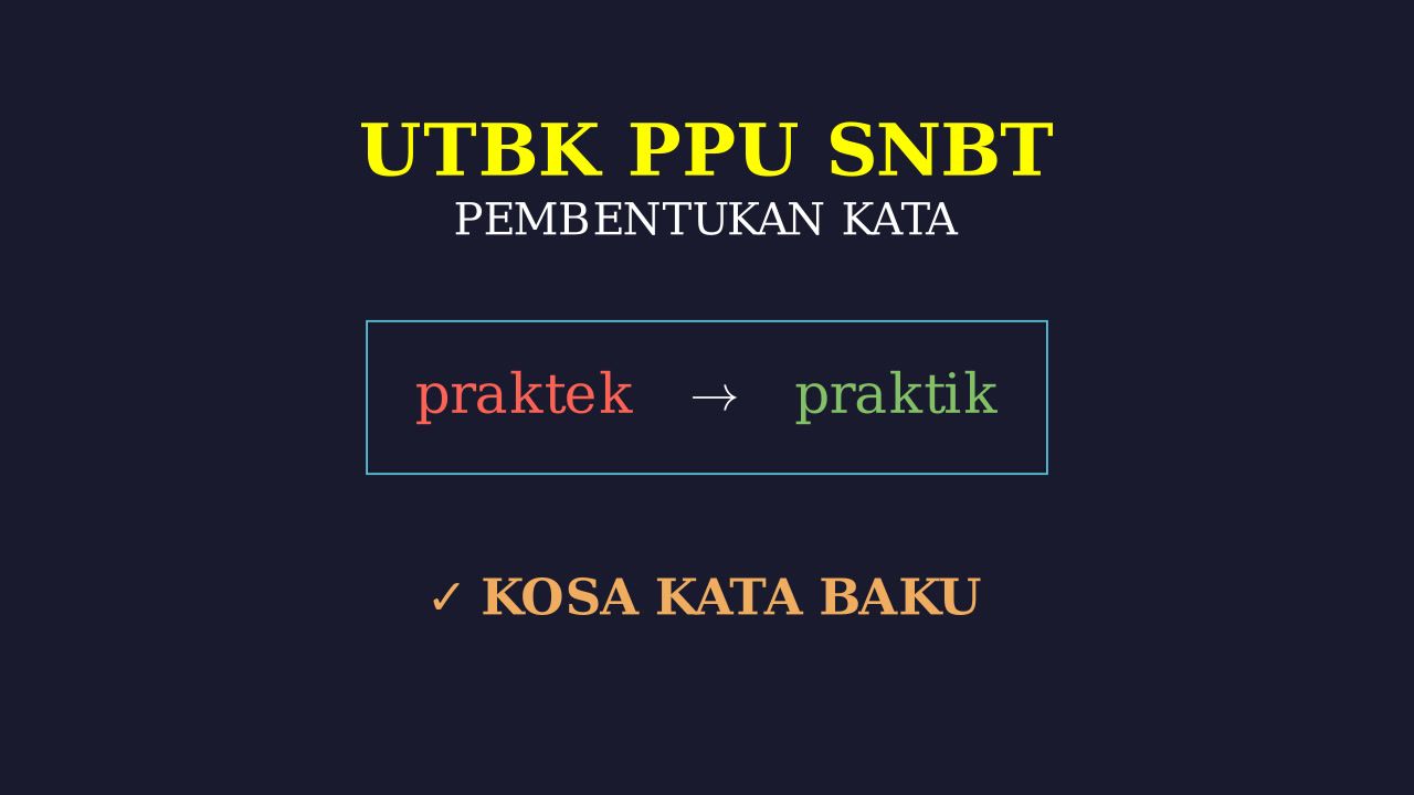 Kosa Kata Baku