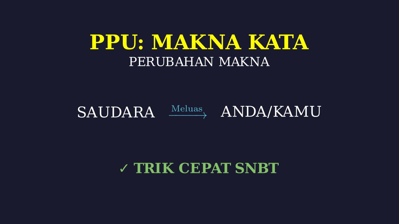Perubahan Makna Kata