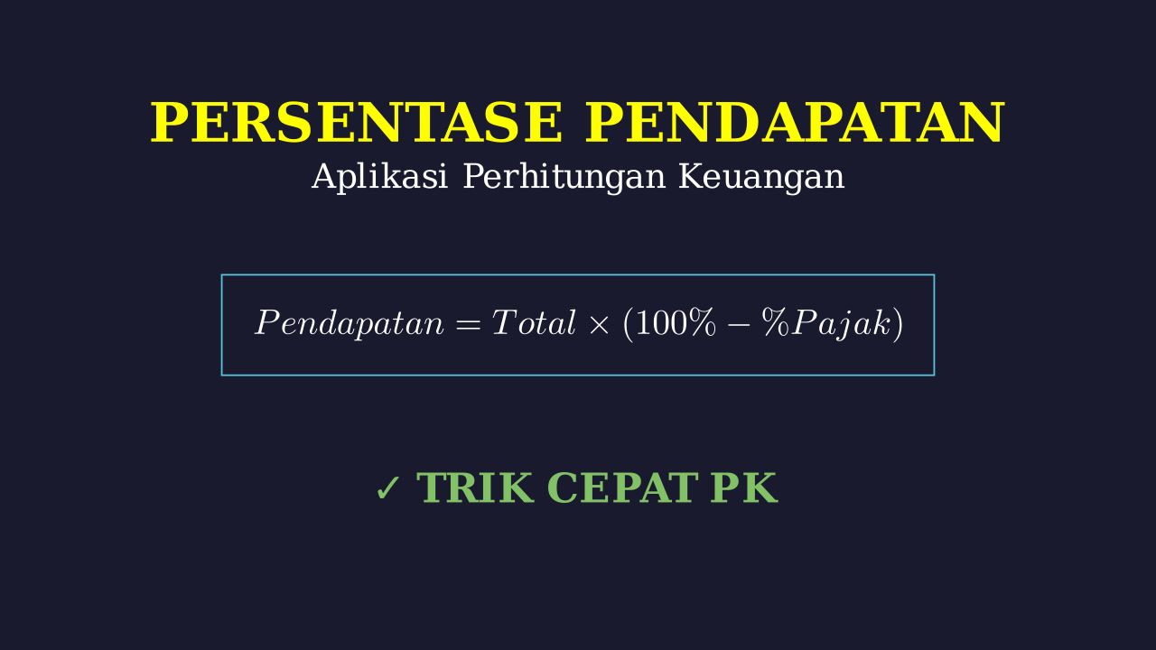 Persentase: Perhitungan Pendapatan