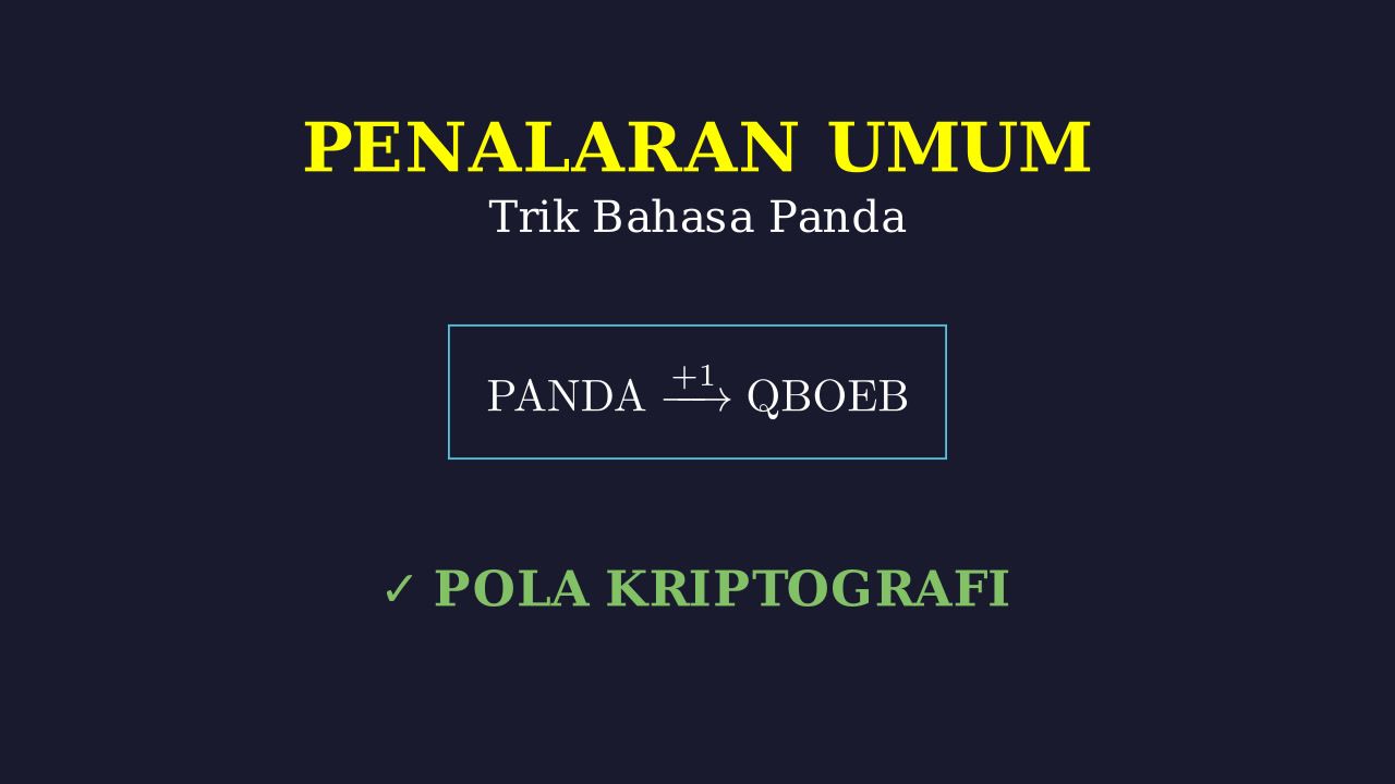 Bahasa Panda: Penalaran Umum