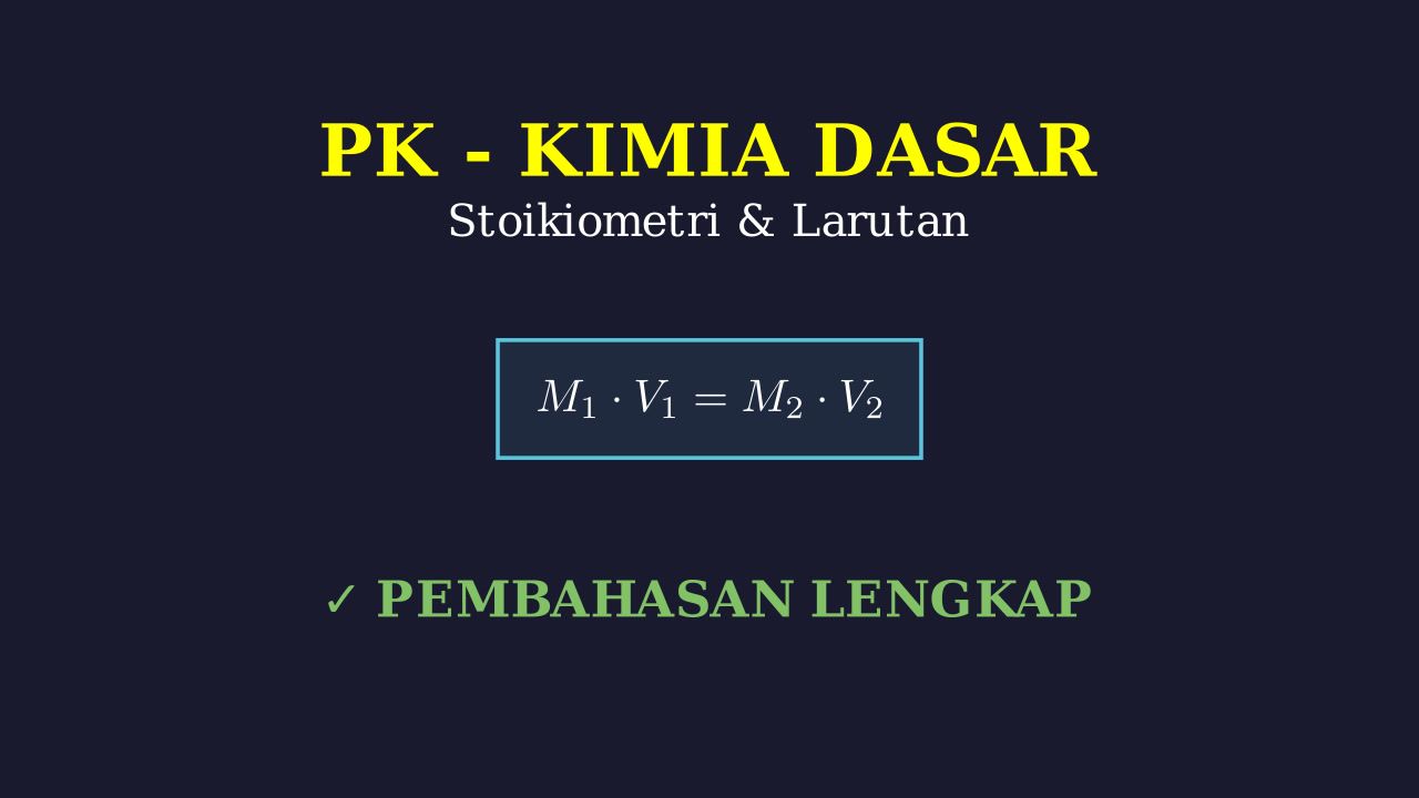 Latihan Soal Kimia Dasar