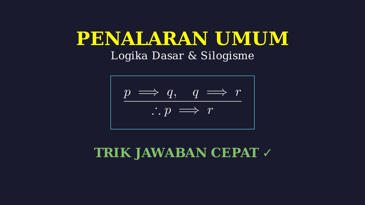 Logika Dasar: Silogisme & Pola Hubungan