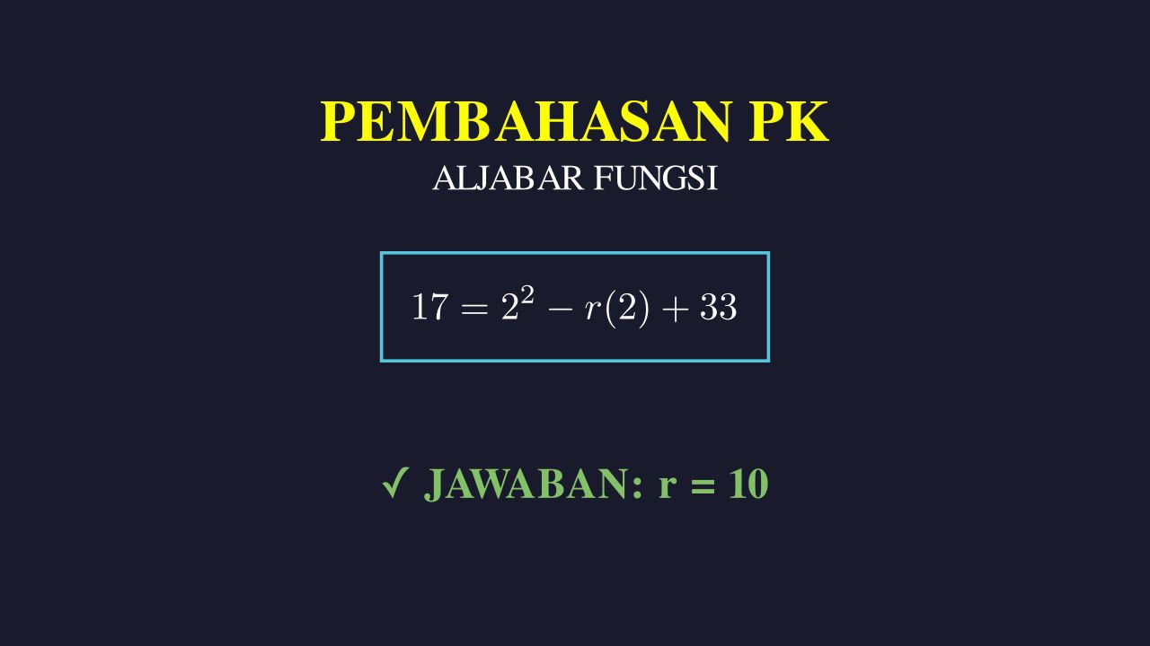 Mencari Nilai r pada Fungsi Kuadrat