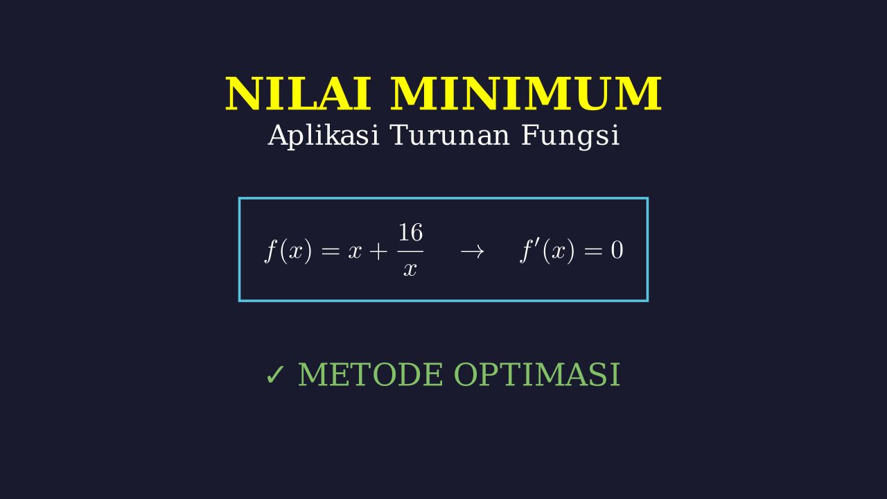 Optimasi: Nilai Minimum Fungsi Rasional