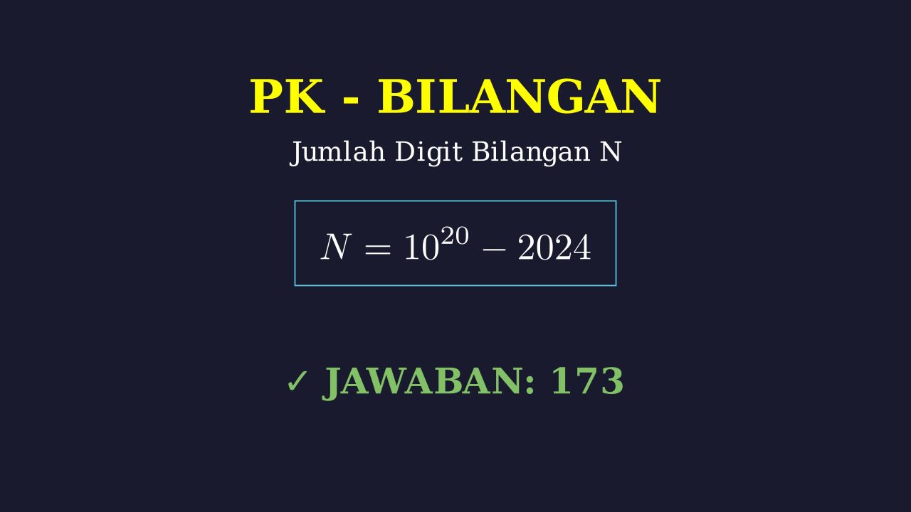 Menghitung Jumlah Digit: 10^20 - 2024