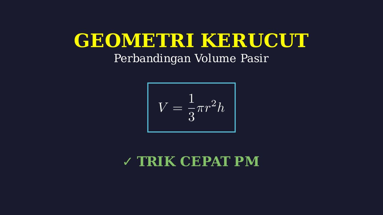 Geometri Kerucut: Solusi Soal Tumpukan Pasir