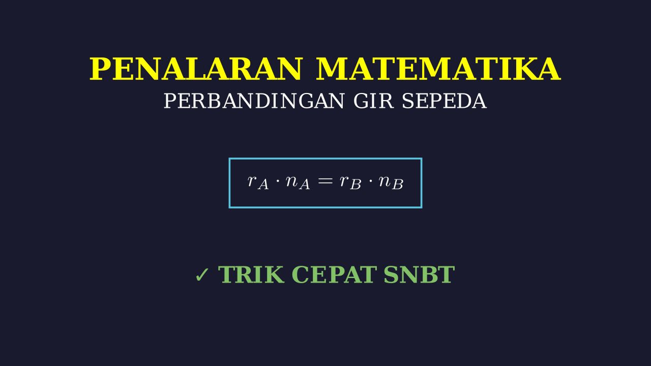 Hubungan Roda-Roda: Sistem Gir Sepeda