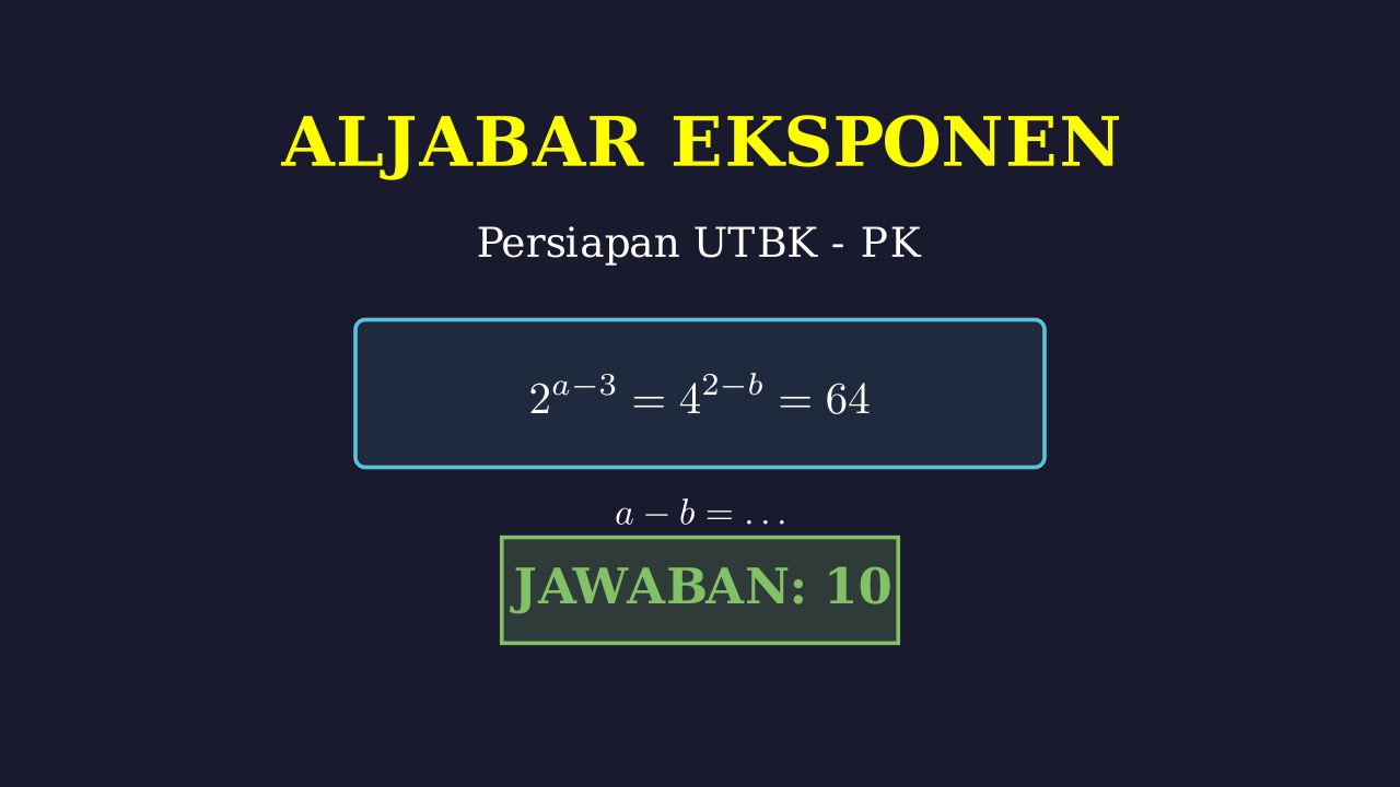 Menyelesaikan Persamaan Eksponensial