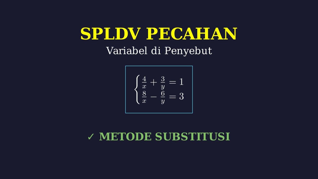 SPLDV Variabel di Penyebut: Metode Substitusi