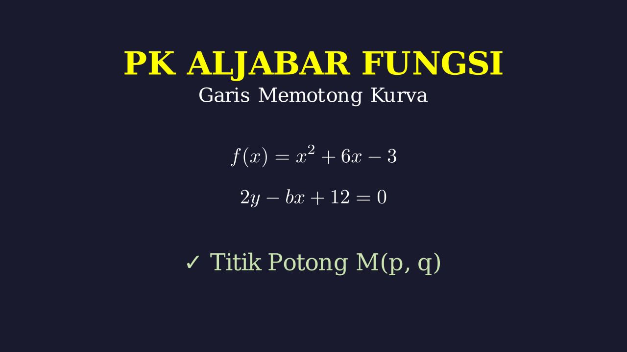 Perpotongan Grafik Fungsi dan Garis