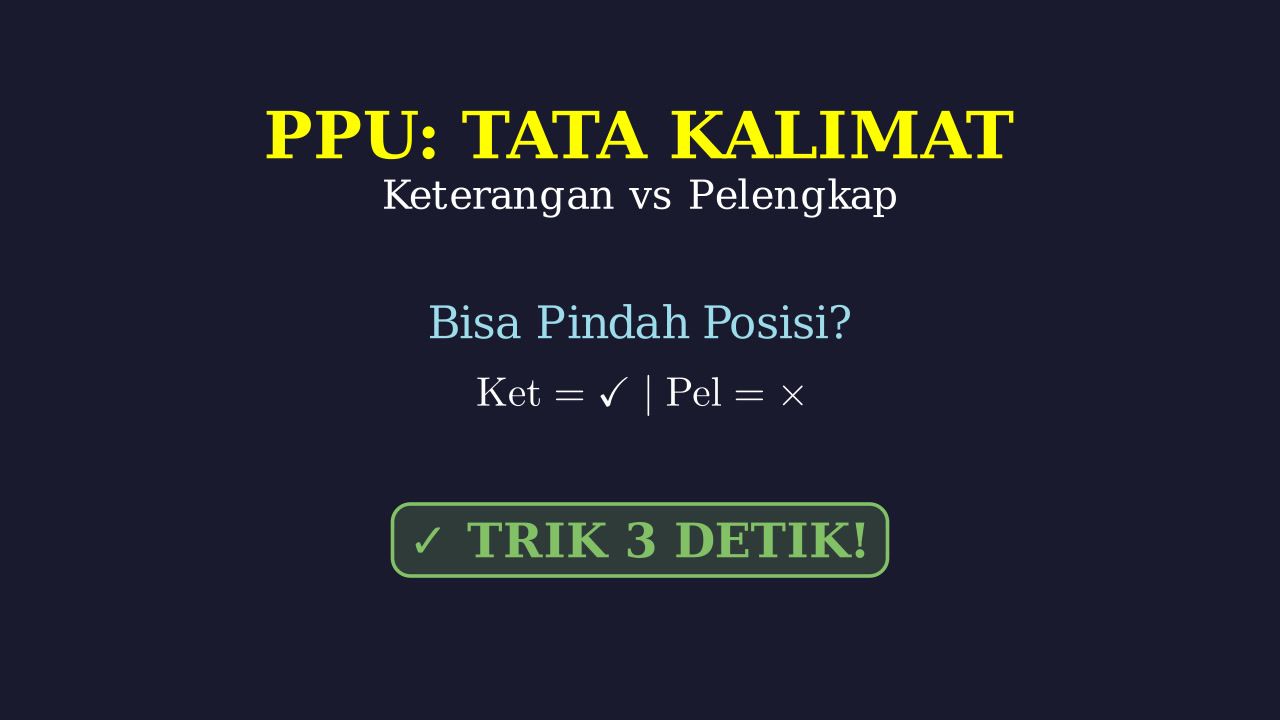 Trik 3 Detik: Bedakan Keterangan Dan Pelengkap