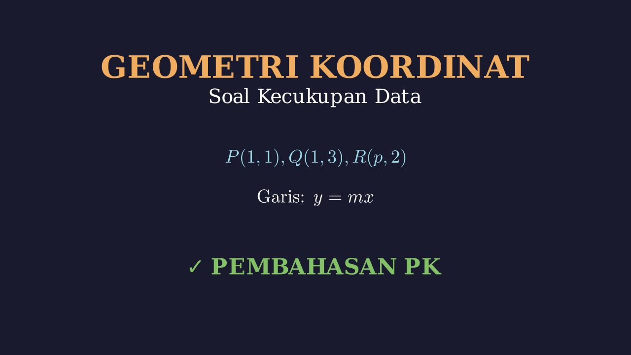 Kecukupan Data: Garis Memotong Segitiga