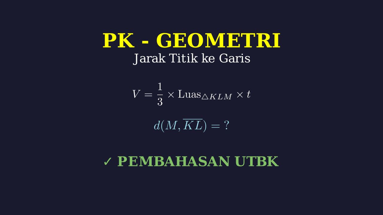 Geometri Limas: Jarak Titik ke Garis