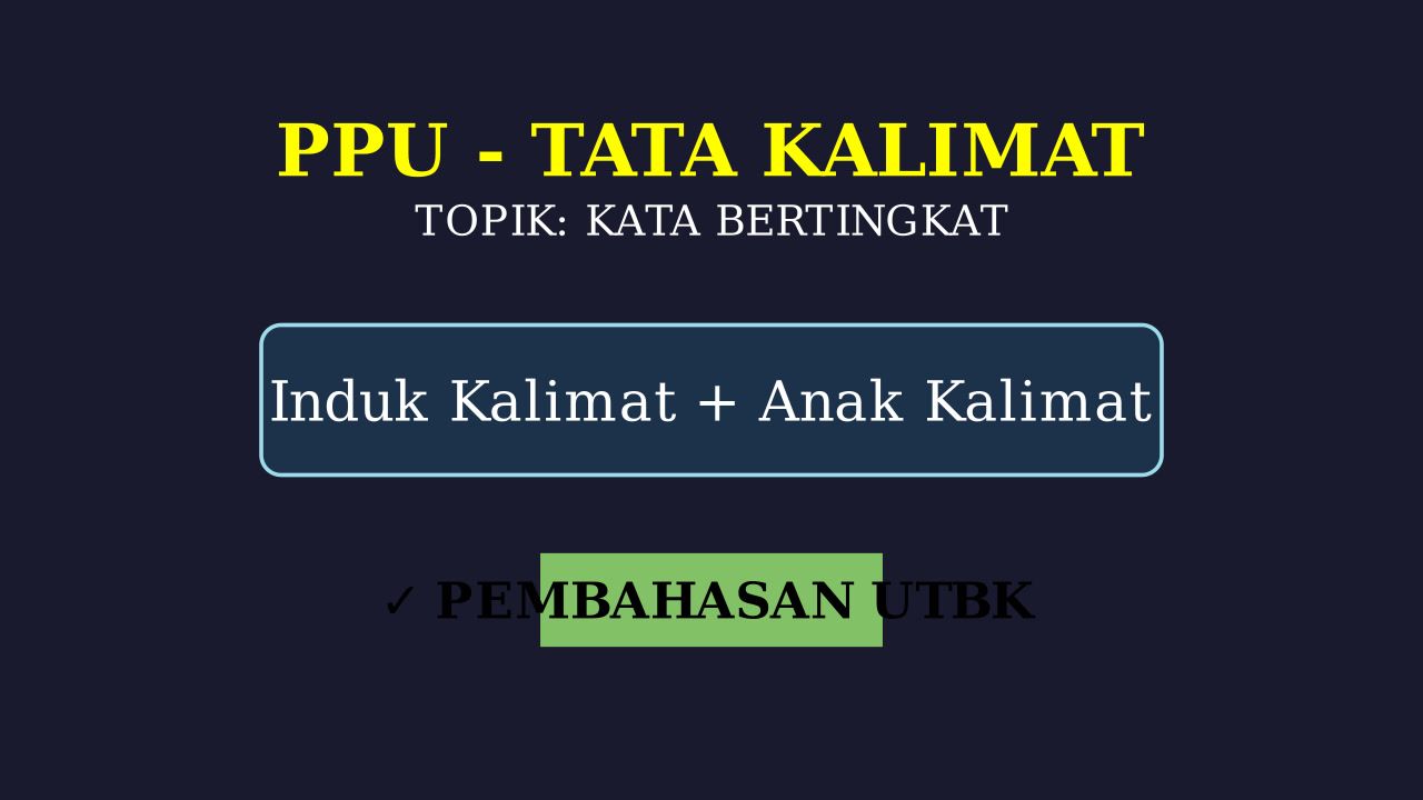 Kalimat Majemuk Bertingkat