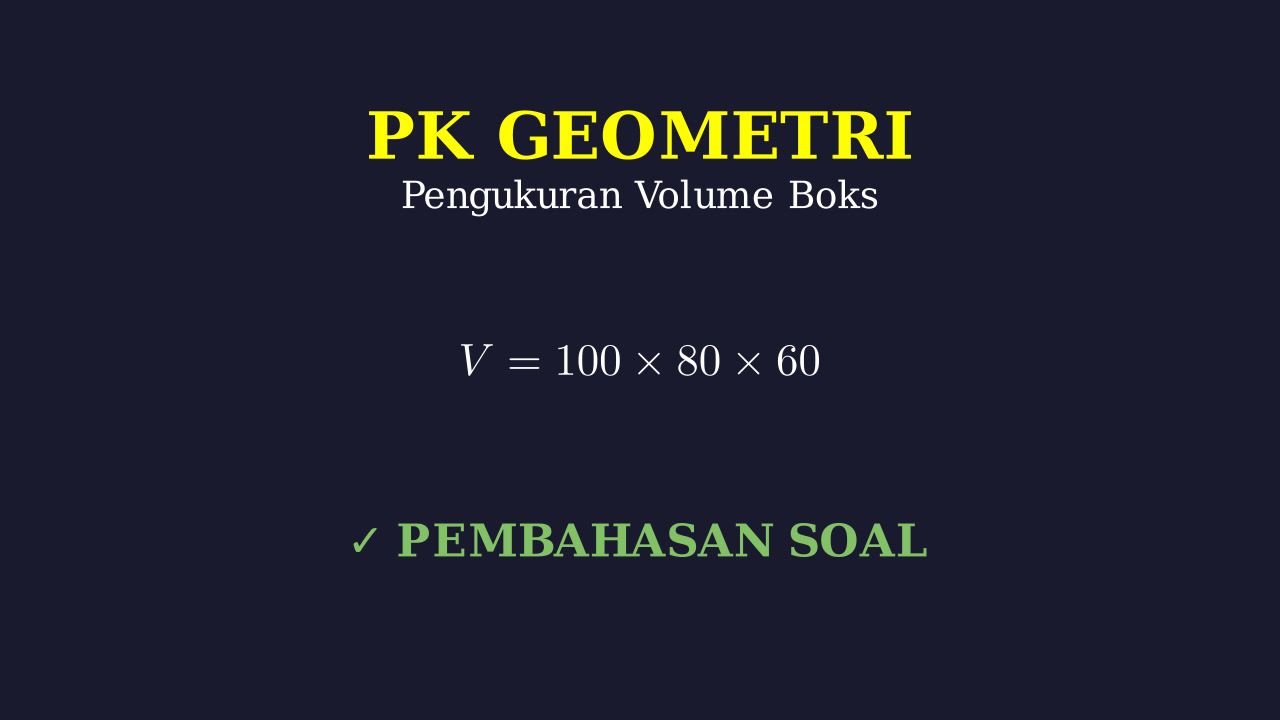 Menghitung Kapasitas Kargo Mobil Boks