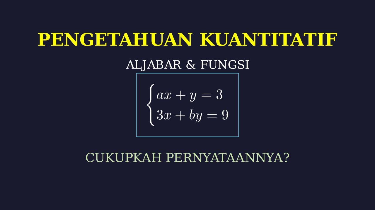 Solusi SPLDV: Analisis Kecukupan Data
