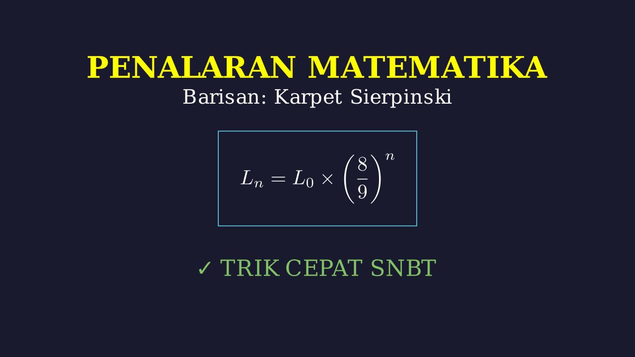 Barisan dan Deret: Karpet Sierpinski