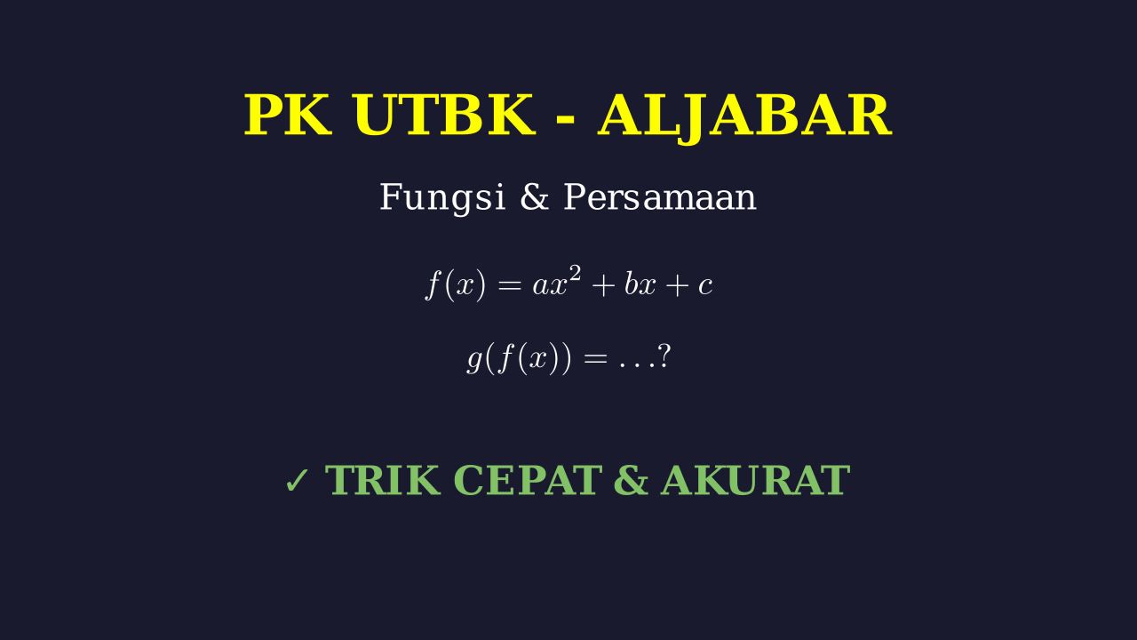 Bedah Soal: Fungsi, Persamaan, dan Kecukupan Data